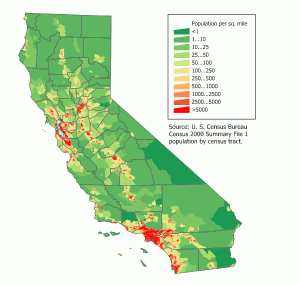 California population map